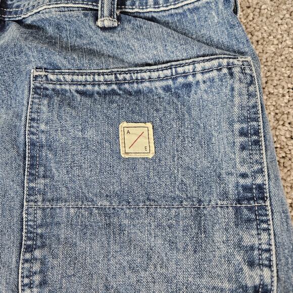 American Eagle Jeans Mens 30X28 (Tag 30X32) Blue Carpenter Double Knee Skater - Picture 3 of 13